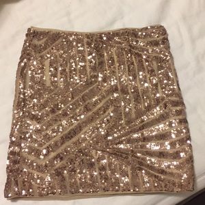 Bodycon Gold Sequin Skirt